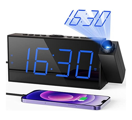 Reloj Despertador Digital De Proyección