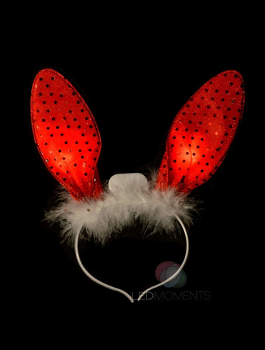 Imagen 5 de 10 de 10 Vinchas Conejitas Led Pack Especial Cotillon Luminoso Vip
