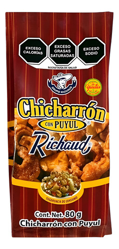 Chicharron Con Puyul Richaud Bolsa De 80g