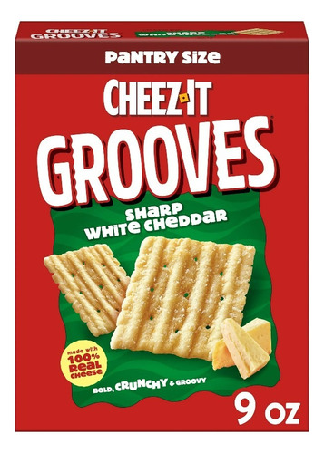 Cheez-it Grooves Sharp White Cheddar Galletas