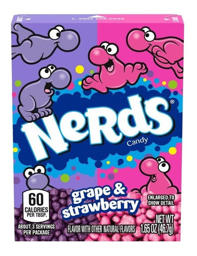 Bala Wonka Nerds Strawberry & Grape - Importado Dos Eua