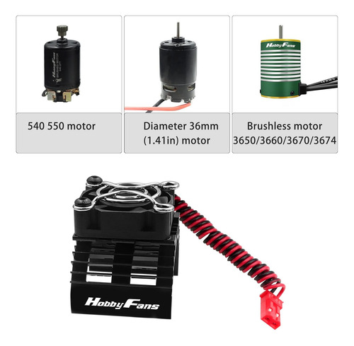 Hobby Fans Rc Motor Disipador De Calor Con Ventilador De Ref