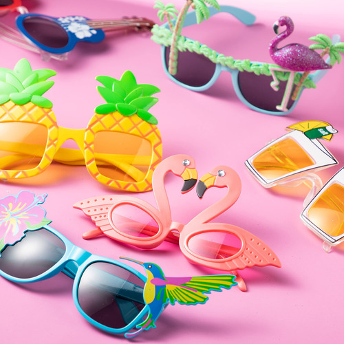 Set De Gafas De Fiesta Y Leis Hawaianos Joyin Luau Party X12