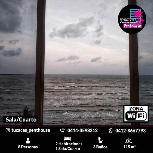 Imagen 13 de 15 de Alquiler De Penthouse En Tucacas. Apartamento Para 8 Personas Con Wifi