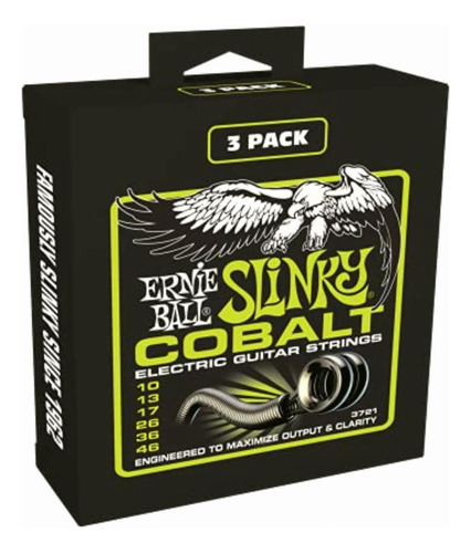 Ernie Ball Cobalt Regular Slinky Sets .010 .046 (3 Unidades)