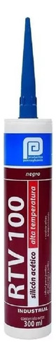 Rtv 100 Silicon Acetico Alta Temperatura Negro 300ml