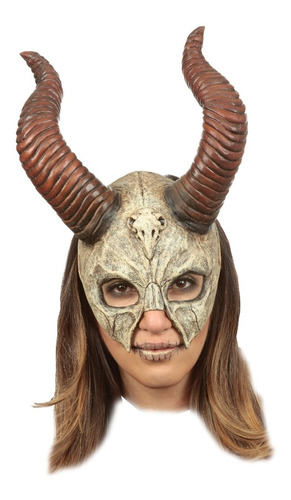 Antifaz Mythical Horned Skull Máscara Craneo Disfraz Cuernos