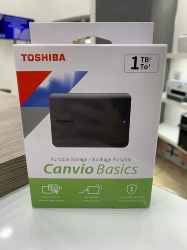 Disco Duro Portatil Externo Toshiba 1tb Usb 2.0 Y 3.0 Backup