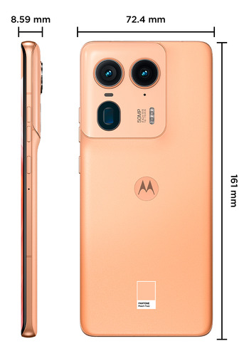Smartphone Motorola Edge 50 Ultra 5g, 512gb 24gb Ramboost, 50mp Ultra-pixel Ai Camera, Ip68, Peach Fuzz