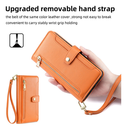 Funda De Cuero Para iPhone Carcasa De Bolsa Con 2 Correa