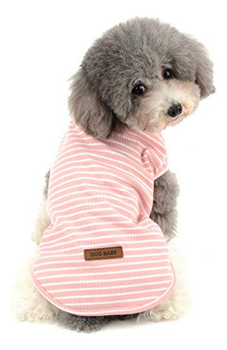 Ropa Gato - Ranphy Pet Striped Shirt Small Dog Soft Cotton V