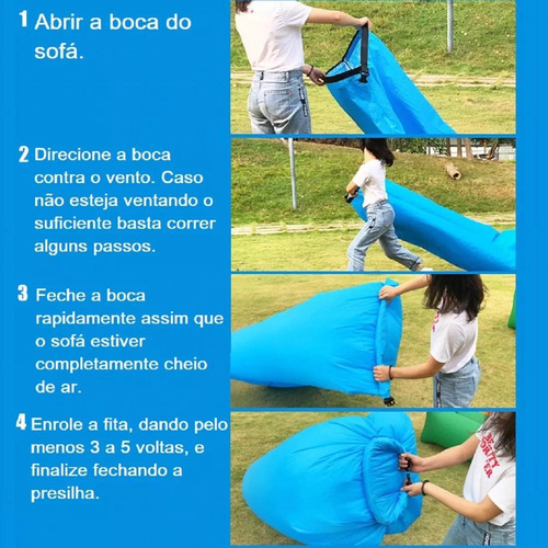Sofá De Ar Inflável Camping Praia Saco De Dormir Violeta