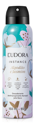 Eudora Instance Desodorante Algodão E Jasmim 150ml