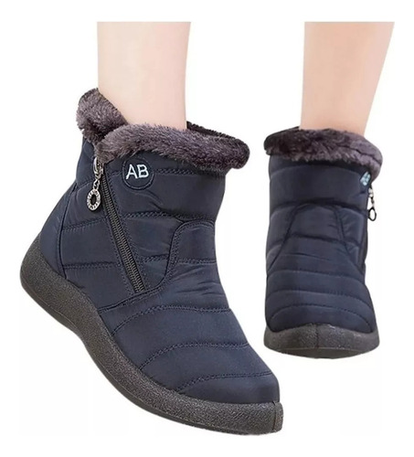 Botas De Nieve Cálidas De Talla Grande Para Mujer Con Pelo A