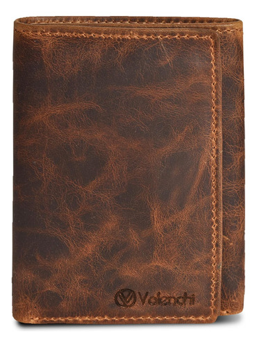 Cartera Triple De Piel Valenchi Para Hombre, Bloqueo Rfid