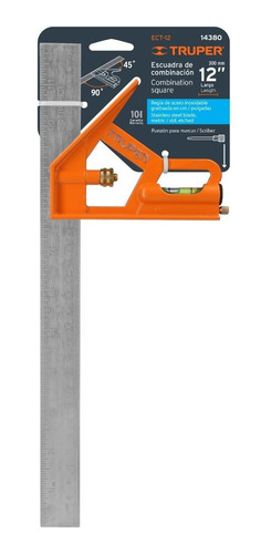Escuadra De Combinación 12'' (30 Cm) Con Punzón Para Marcar