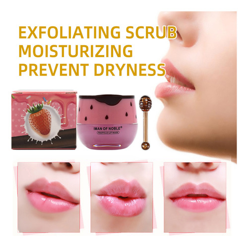 Mascarilla Labial De Fresa Que Hidrata Y Humecta Los Labios