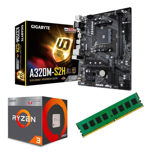 C134 Combo Actualizacion Amd Ryzen 3 Motherboard 8gb Mexx 1