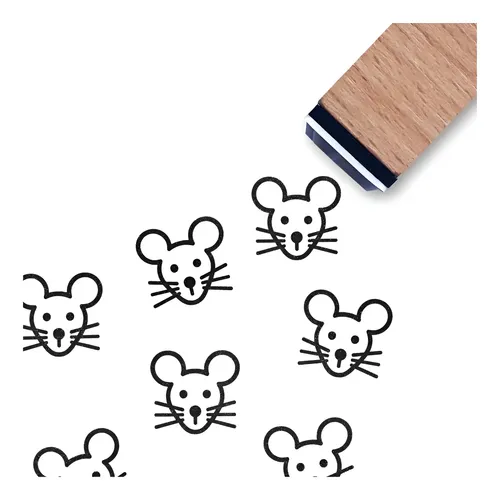 Sello De Madera Y Goma NEWSTAMPS – Diseño De Ratón Grande – Hecho A Mano En Alemania – Ideal Para Scrapbook, Tarjetas Y Decoración