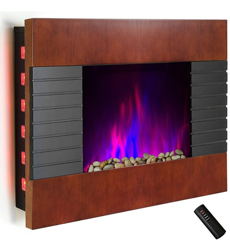 Chimenea Eléctrica De Pared Control Remoto Leds 36 Pulgadas