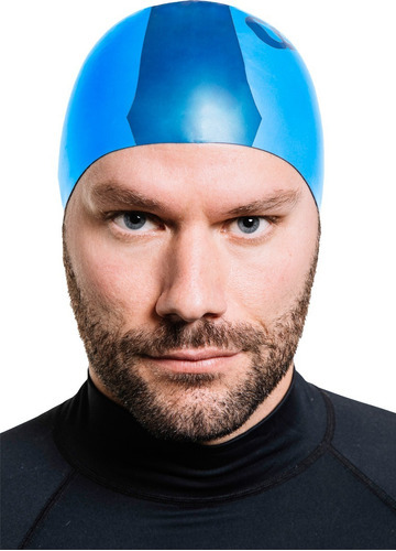 Gorro Bi-color Cressi De Silicón Para Natación Color Azul/Turquesa