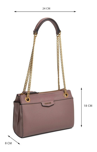 Bolsa Crossbody Nine West Dama Nbb109313 Color Café Diseño de la tela Liso