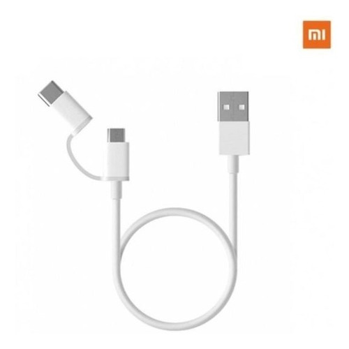 Cable Usb Original Xiaomi 2 En 1 (micro Usb A Tipo C) 100 Cm