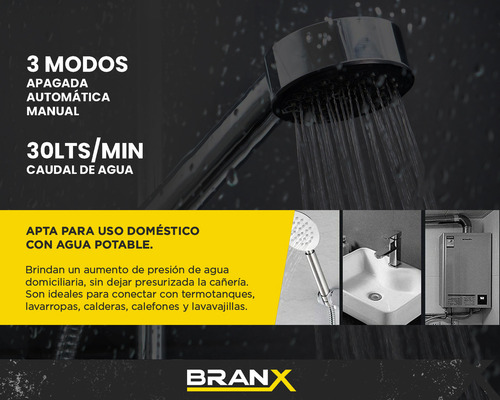 Bomba Presurizadora De Agua Branx 100w Elevadora Presion 9m