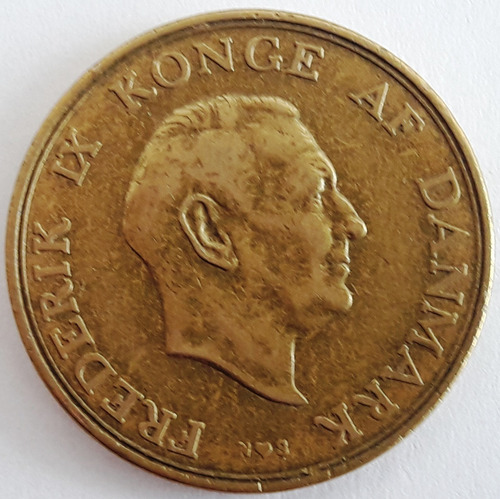 Dinamarca - Moneda Grande Del Año 1952 De Aluminio-bronce
