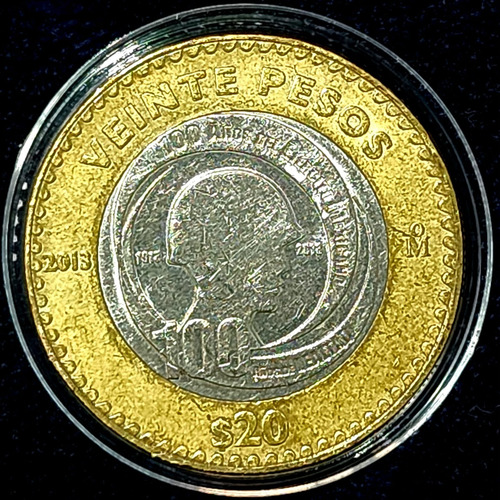 Moneda 20 Pesos Conmemorativa 100 Años Del Ejercito Mexicano