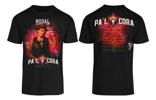 Playeras Christian Nodal Pa´l Cora Tour 2024 Frente Y Esp