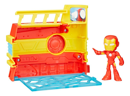 Torre Do Homem De Ferro Spidey Saf City Blocks Hasbro- F9344 Cor Amarelo