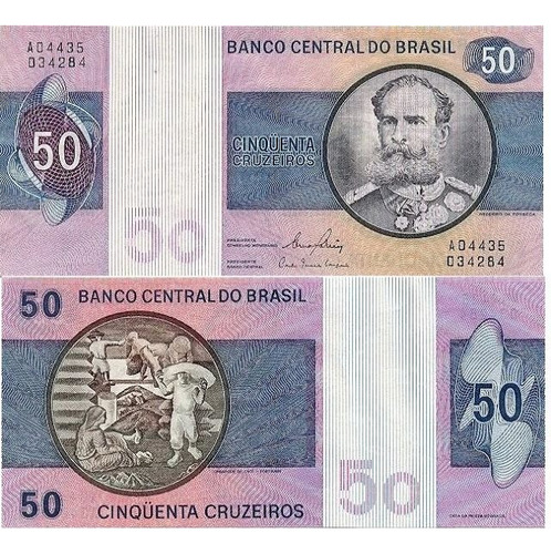 Nota Antiga De Cinquenta Cruzeiros