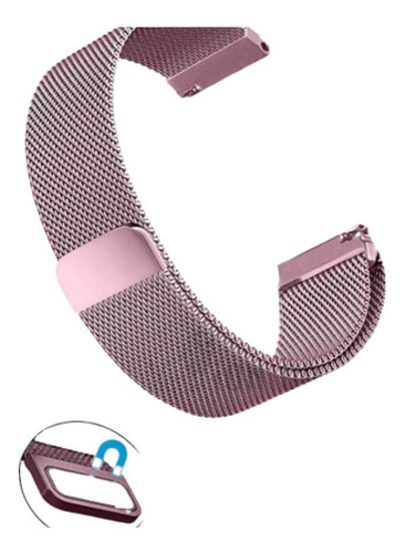 Pulseira 22mm Magnética Compatível Com Champion Troca Rápida Cor Rose Pink