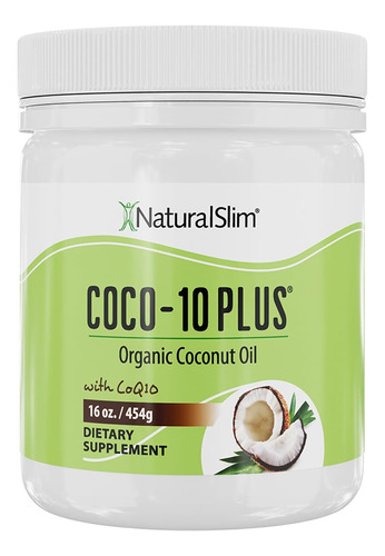 Aceite De Coco Organico Naturalslim Coq-10 Enzimas 454 Gr