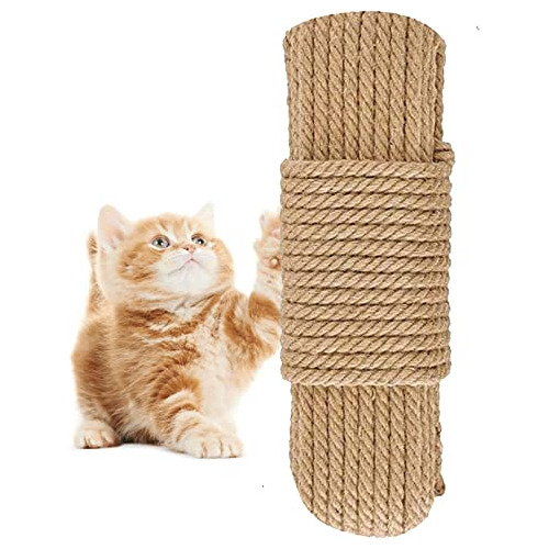 Cuerda De Sisal Natural Para Gato Para Rascar Poste, Reempla