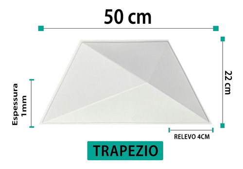 Imagem 1 de 10 de Kit 16m² Placas De Pvc 3d Revestimento De Parede Trapézio