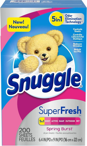 Snuggle Plus Superfresh Spring Burst Lenço Amaciante Roupas