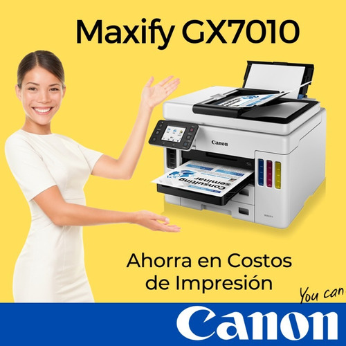 Impresora Multifunc Canon Maxify Gx7010 Color Wifi Red Usb