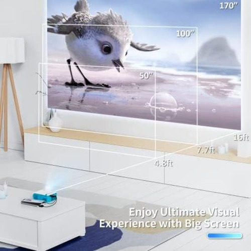 Mini Projetor, Projetor Portátil Nasin 1080p Compatível Com
