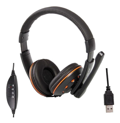 Audifono Headset Wired Over Ear 3.5mm Ov-q5 Usb