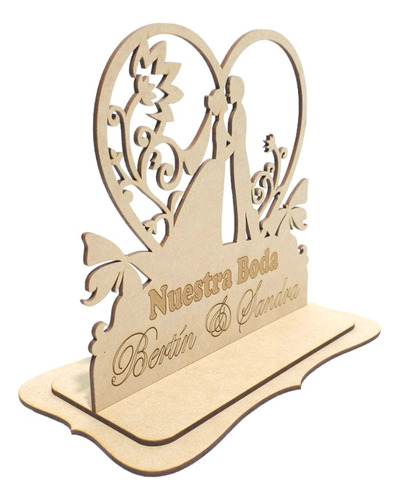 Centros De Mesa Arreglos Para Bodas 50pz Mdf Personalizados