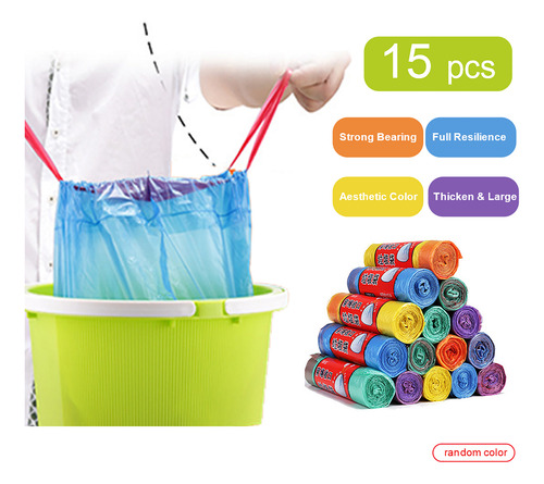 15 Bolsas De Basura Resistentes (1 Rollo) Bolsas De Basura D