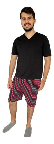 Pijama Pantaloneta Y Camiseta  Hombre