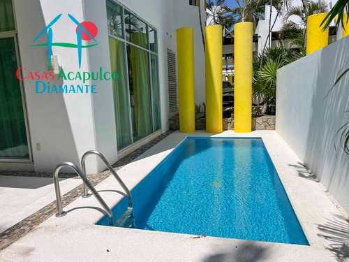 Cad Xcaret 15. ¡escápate Al Paraíso! Casa Con Alberca Privada, Jardín Y Club De Playa En Acapulco Diamante