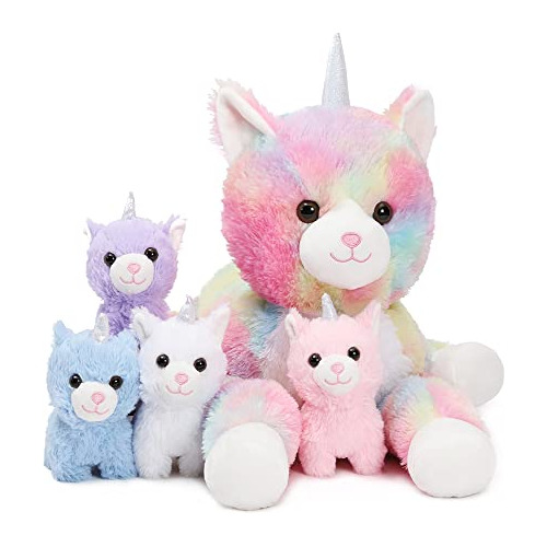 Doldoa Animal De Peluche Para Ninos Con 4 Gatos En Su Barrig