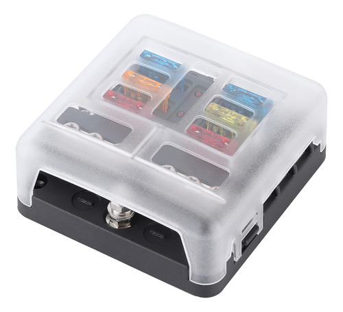 Caja De Fusibles De 6 Vías Con Indicador Led Para Automóvil