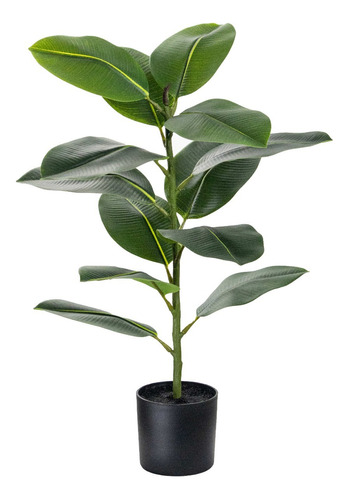Planta Ficus Elástica Gomero Artificial 70cm Calidad Premium