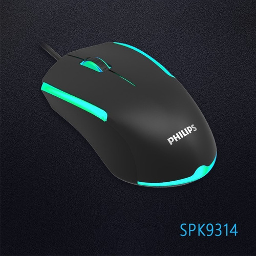 Philips Mouse Game Led Retroiluminado Spk9314 Negro Ecoffice