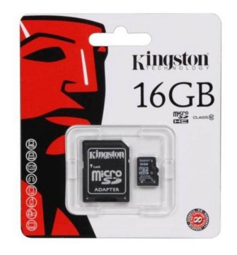 Cartão De Memória 16gb Micro Sd Com 1 Adapter - Kingston
